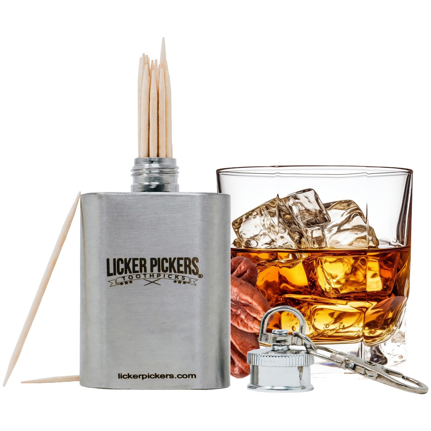 2oz Flask Toothpick Holder