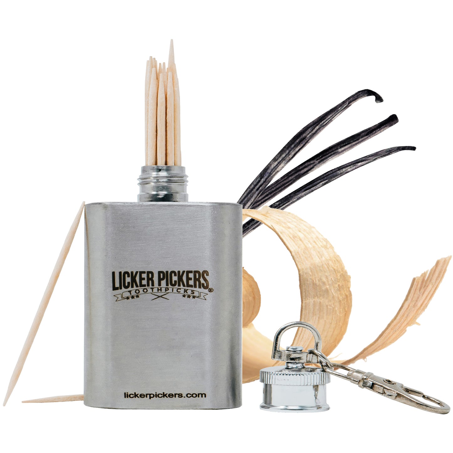 2oz Flask Toothpick Holder