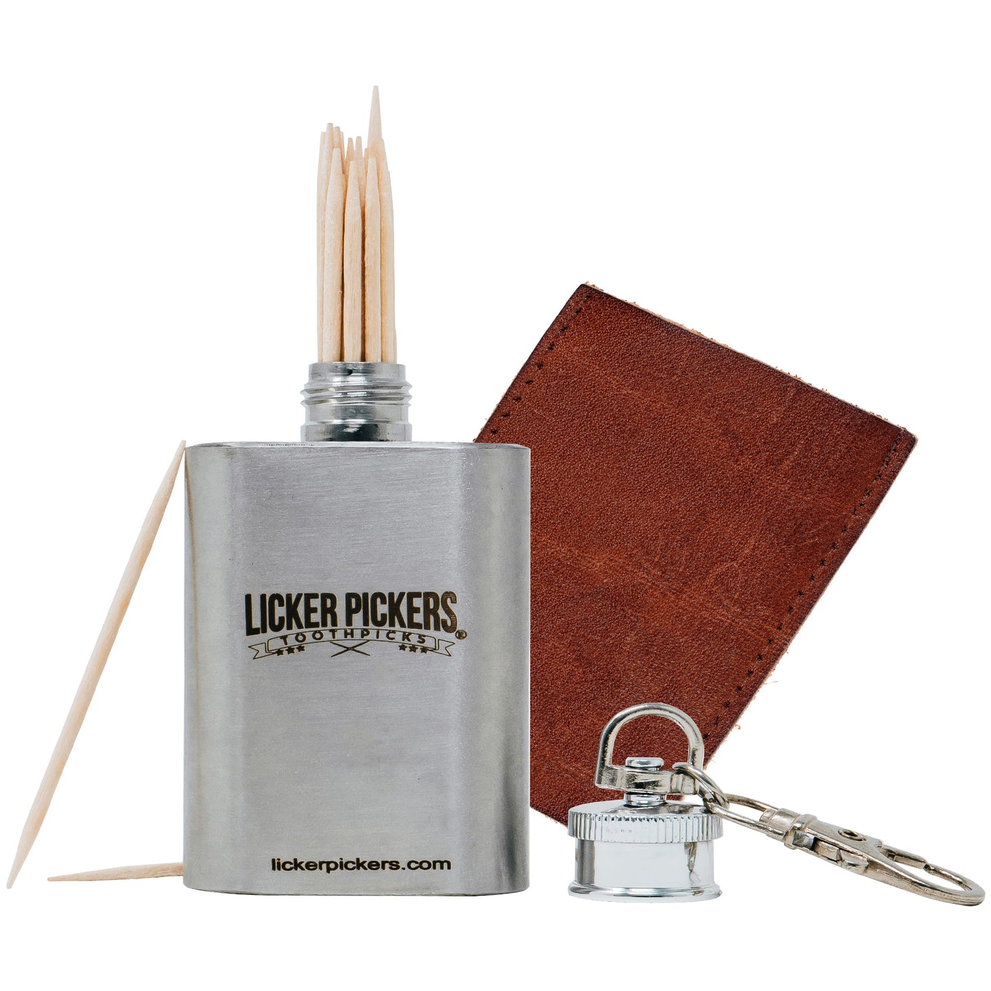 2oz Flask Toothpick Holder