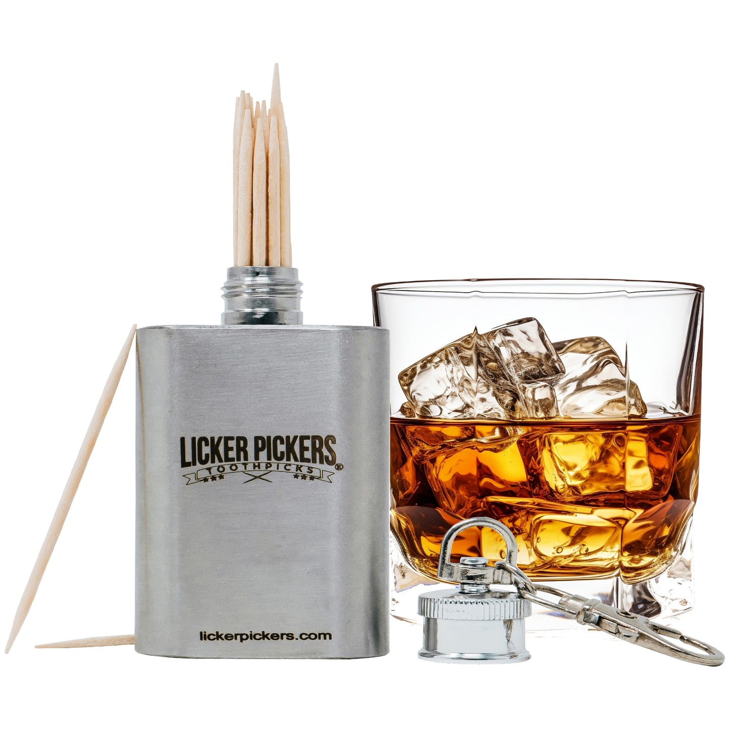 2oz Flask Toothpick Holder