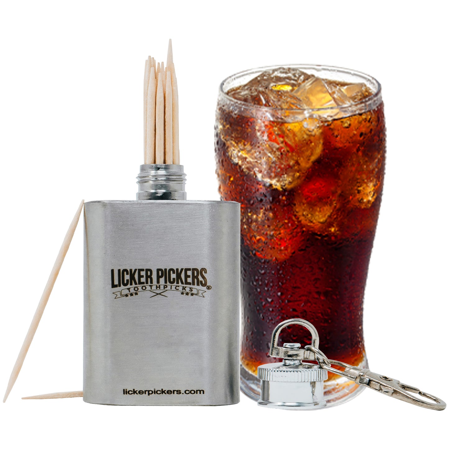 2oz Flask Toothpick Holder